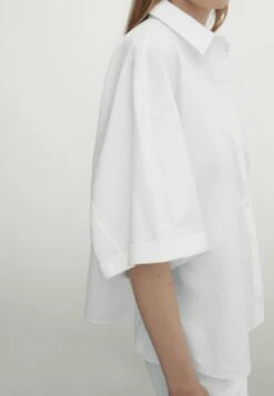 Massimo Dutti With Kimono Sleeves - Button-Down Blouse - White -Massimo Dutti Shop 0b1cccc254f74c1daee843044c8cac28