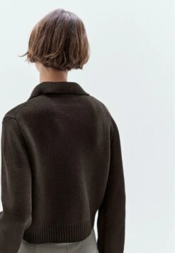 Massimo Dutti BUTTONED DOUBLE-BREASTED - Cardigan - Dark Brown -Massimo Dutti Shop 0b2cf28be4c648678f78ac16b3e75f86