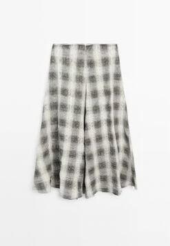 Massimo Dutti LONG FLARED CHECK - Maxi Skirt - Grey 16 Massimo Dutti LONG FLARED CHECK - Maxi Skirt - Grey -Massimo Dutti Shop 0b491308cc3a4c88972554a9ef84a9c9