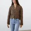 Massimo Dutti CROCHET KNIT WITH BUTTONS - Light Jacket - Dark Brown -Massimo Dutti Shop 0b57e3cffa6b421da288c8dbcef48bb2