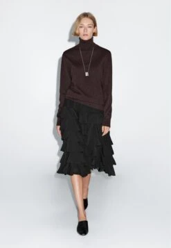 Massimo Dutti RUFFLED MIDI - A-line Skirt - Black 14 Massimo Dutti RUFFLED MIDI - A-line Skirt - Black -Massimo Dutti Shop 0b5f7250e14a478d911579766eca2ea9