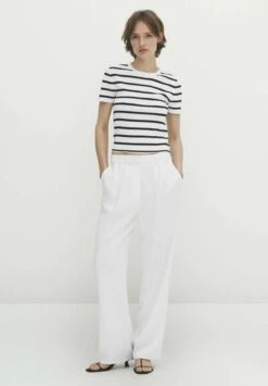 Massimo Dutti Striped Short Sleeve - Print T-Shirt