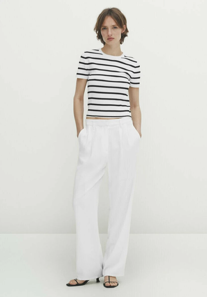 Massimo Dutti Striped Short Sleeve - Print T-Shirt 3 Massimo Dutti Striped Short Sleeve - Print T-Shirt