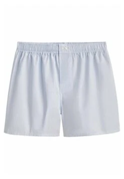 Massimo Dutti Gingham Poplin - Boxer Shorts - Light Blue
