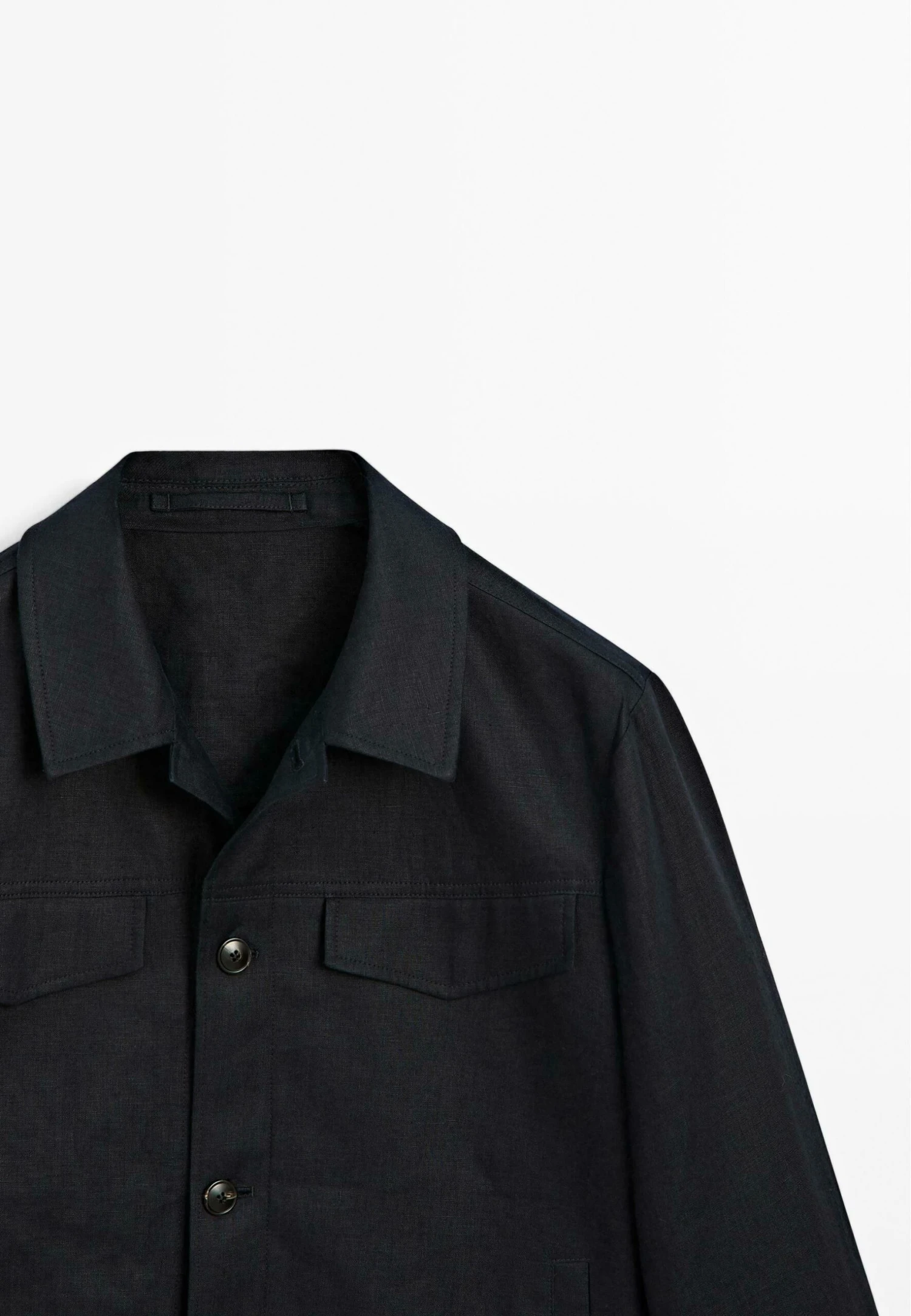 Massimo Dutti TOTAL LOOK WITH FLAP POCKETS - Summer Jacket - Dark Blue 10 Massimo Dutti TOTAL LOOK WITH FLAP POCKETS - Summer Jacket - Dark Blue - Image 8