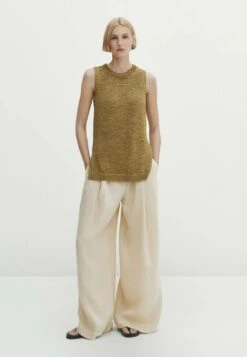 Massimo Dutti With Slits - Jumper - Gold Coloured