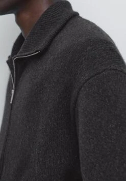 Massimo Dutti HIGH NECK - Cardigan - Dark Grey -Massimo Dutti Shop 0c05e23a6a9b4f5ea72f64c8eb6973ad