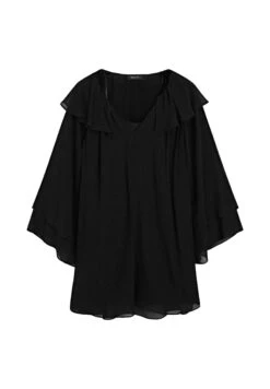 Massimo Dutti SHORT RUFFLED - Day Dress - Black -Massimo Dutti Shop 0c198cc2190541339e8ffa64e3f10c5e