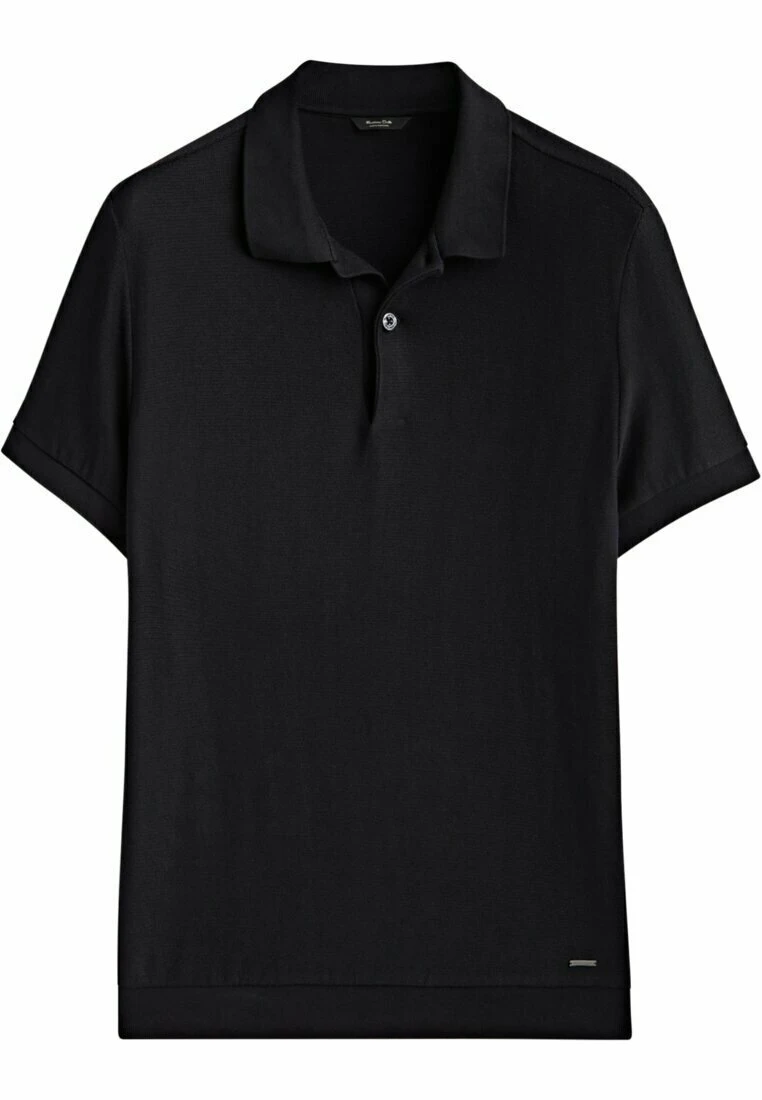 Massimo Dutti Textured Short Sleeve - Polo Shirt - Black 8 Massimo Dutti Textured Short Sleeve - Polo Shirt - Black - Image 6