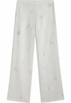 Massimo Dutti Straight With An Embroidery Detail - Trousers - Beige -Massimo Dutti Shop 0c28e4a0480841bfab5fdb7cc55e13f8