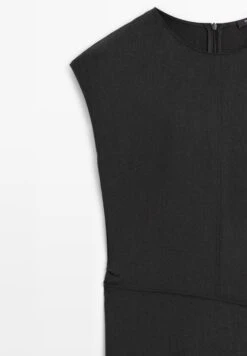 Massimo Dutti MIDI WITH BROOCH DETAIL - Day Dress - Dark Grey -Massimo Dutti Shop 0c4ade802ce744afb27f865a9641b249