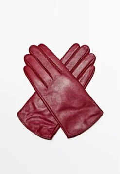 Massimo Dutti Gloves - Red -Massimo Dutti Shop 0c50c8a4768445d9a4553f6a314733d9