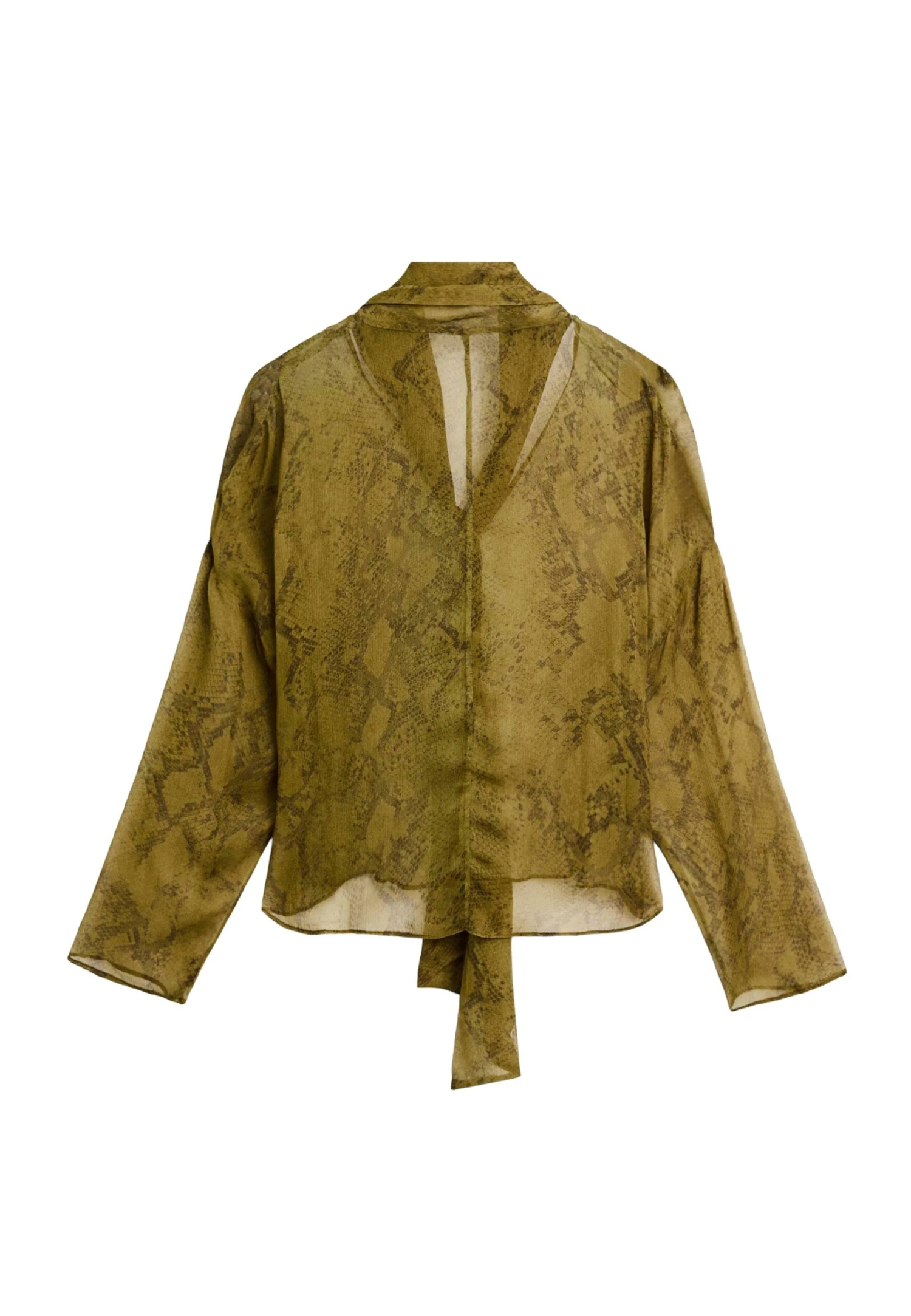 Massimo Dutti FLOWING ANIMAL PRINT GARMENT - Blouse - Green 8 Massimo Dutti FLOWING ANIMAL PRINT GARMENT - Blouse - Green - Image 6