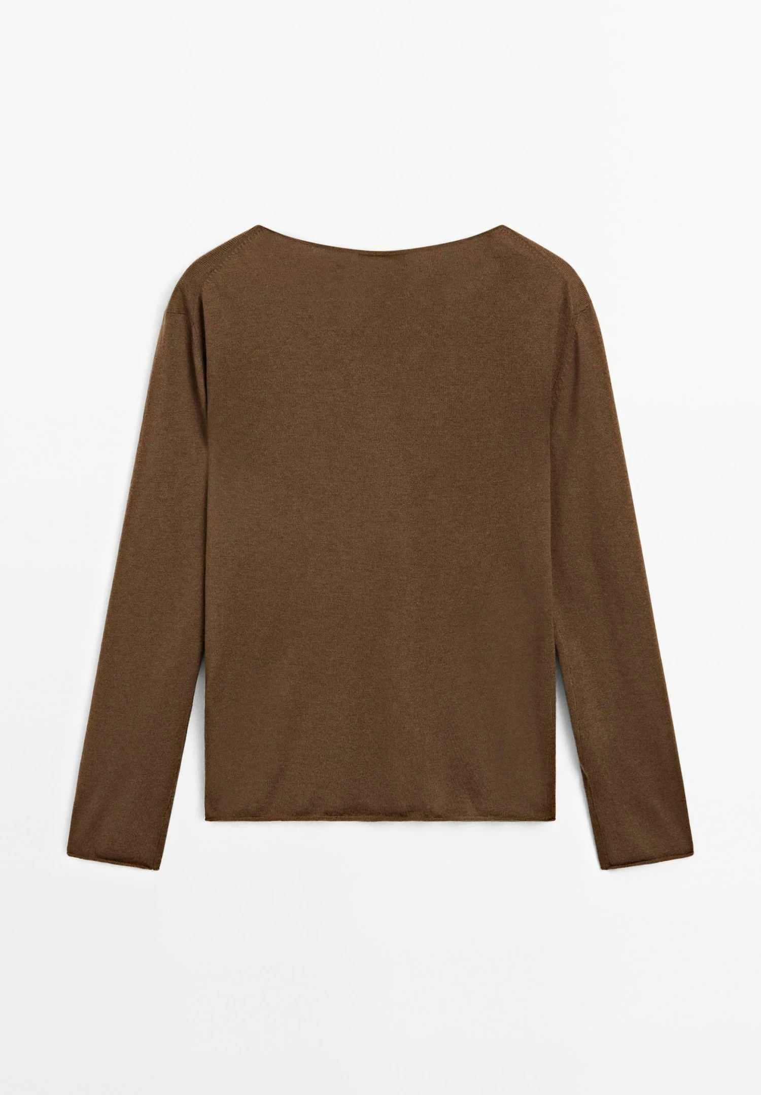 Massimo Dutti BOAT NECK LONG SLEEVE - Jumper - Dark Brown 7 Massimo Dutti BOAT NECK LONG SLEEVE - Jumper - Dark Brown - Image 5