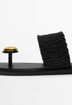 Massimo Dutti Braided With Rhinestone Toe Divider- Sandals - Black 10 Massimo Dutti Braided With Rhinestone Toe Divider- Sandals - Black -Massimo Dutti Shop 0cb22873d9b0402eaf2b604ec50640ea