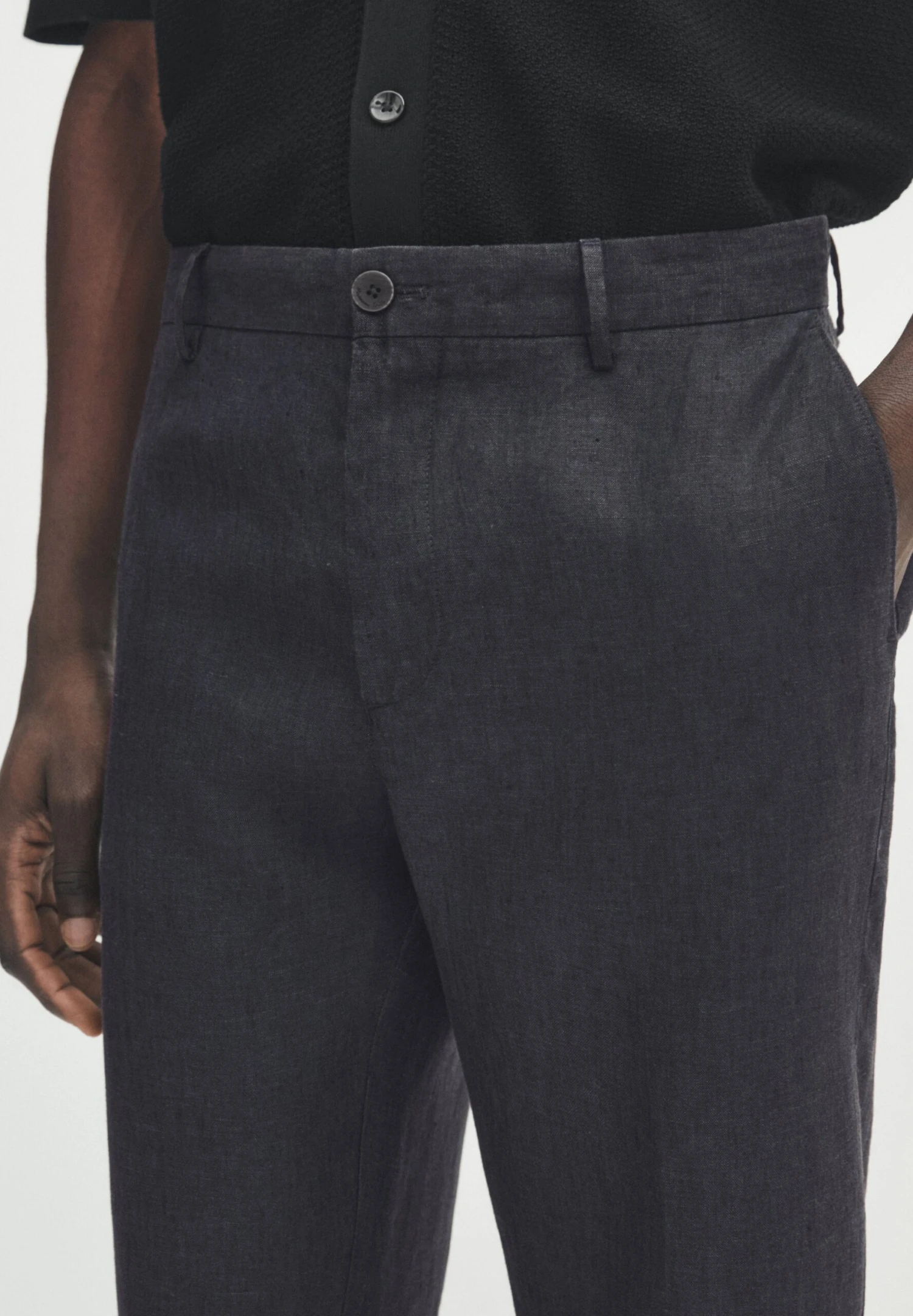 Massimo Dutti Tapered Fit - Chinos - Dark Grey 6 Massimo Dutti Tapered Fit - Chinos - Dark Grey - Image 4