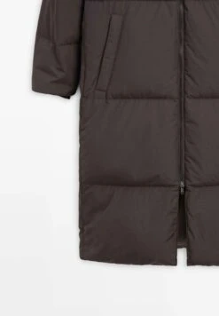 Massimo Dutti LONG WATER-REPELLENT HOODED PUFFER - Down Coat - Dark Brown -Massimo Dutti Shop 0d092759ca034811bf62682e4e584c29