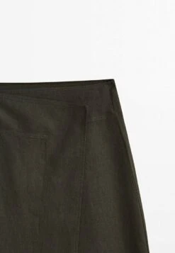Massimo Dutti Style Midi - A-Line Skirt - Khaki -Massimo Dutti Shop 0d0ce20d84644ce9a7bdabfb500ab2f0