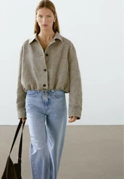 Massimo Dutti LIGHTWEIGHT BOMBER NECK - Summer Jacket - Grey -Massimo Dutti Shop 0d0e2c92209340598f69e1d8eee8a6b9