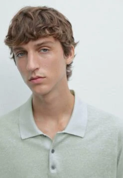 Massimo Dutti WIDE BUTTONED POLO COLLAR - Polo Shirt - Light Blue -Massimo Dutti Shop 0d0f094211b640ecaad657f4b5e9d889