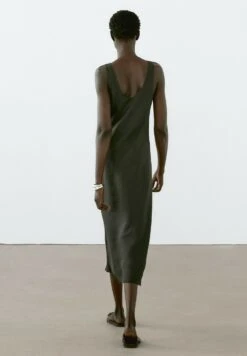 Massimo Dutti STRAPPY MIDI WITH BACK NECKLINE - Day Dress - Dark Green -Massimo Dutti Shop 0d2cea07e3ce48abbd80f925531d53b2