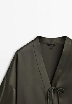 Massimo Dutti With Ties - Blouse - Mottled Brown -Massimo Dutti Shop 0d4d70af00cb4de8915910be1bd6f743