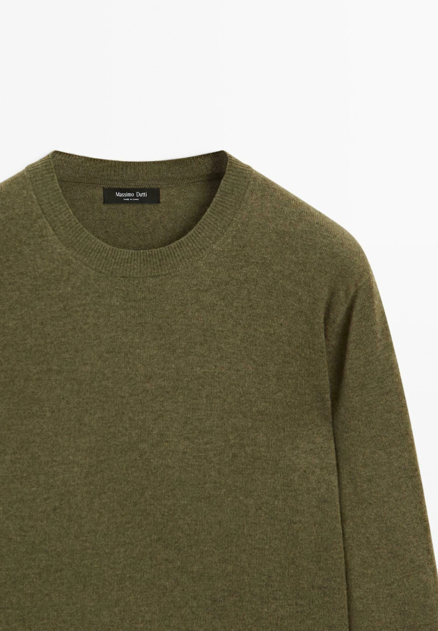 Massimo Dutti CREW NECK LONG SLEEVE - Jumper - Dark Green 8 Massimo Dutti CREW NECK LONG SLEEVE - Jumper - Dark Green - Image 6