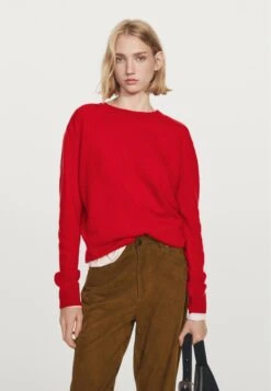 Massimo Dutti KNITTED CREW NECK SWEATER - Jumper - Red