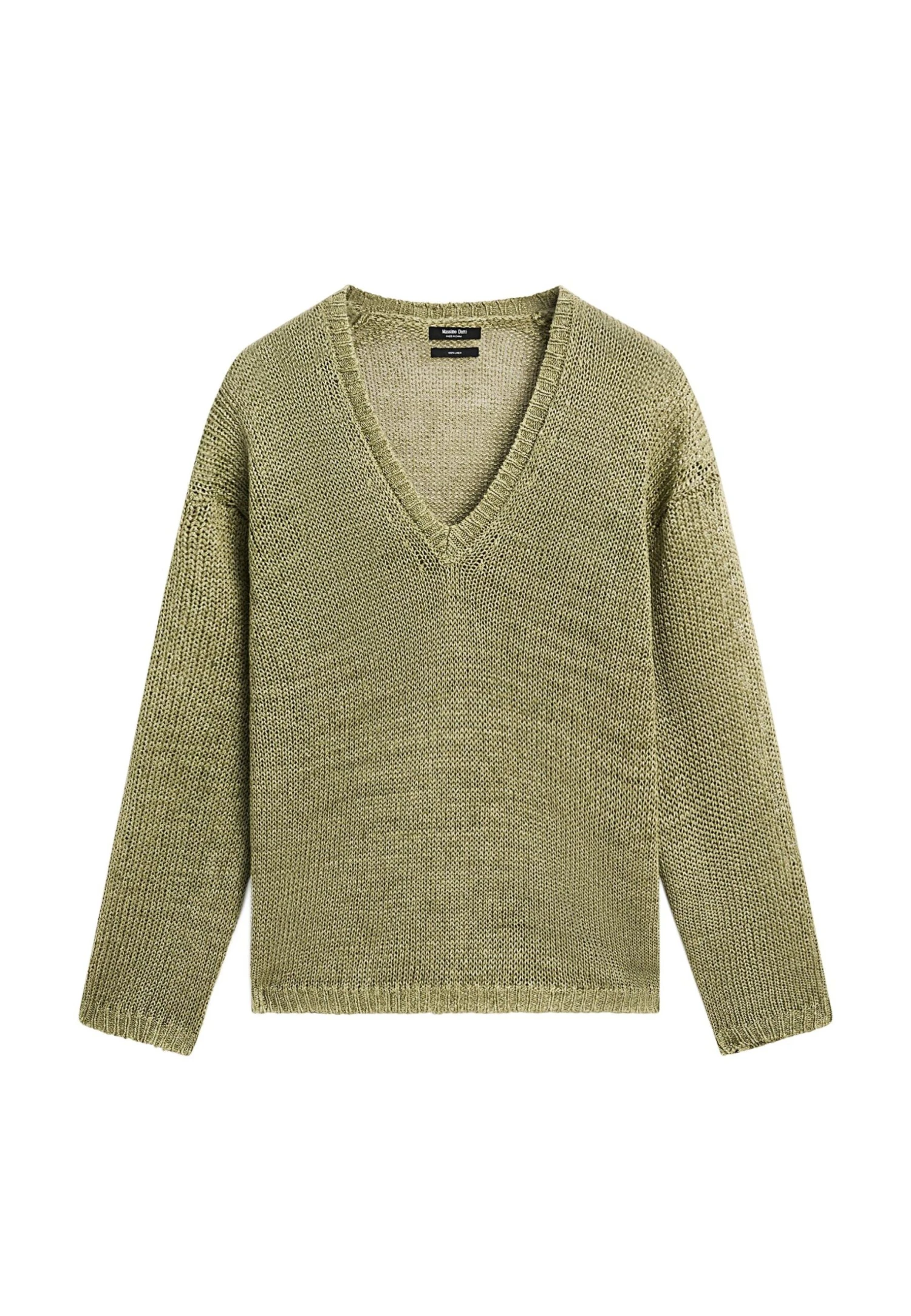 Massimo Dutti CUTWORK V-NECK - Jumper - Green 8 Massimo Dutti CUTWORK V-NECK - Jumper - Green - Image 6