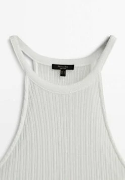 Massimo Dutti Open Halter - Top - Stone -Massimo Dutti Shop 0d8ea11508984d30bcced25e006204e5