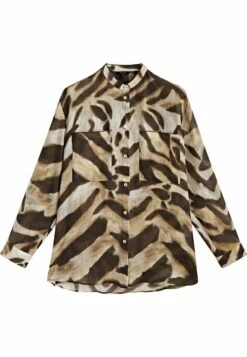 Massimo Dutti Animal Print - Button-Down Blouse - Brown -Massimo Dutti Shop 0dd3021e024444cda5c32a5cbaf4b809
