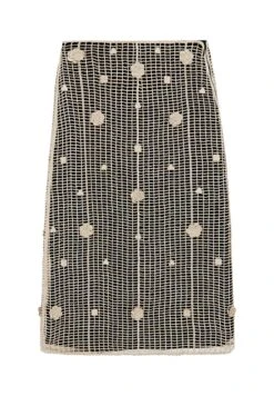 Massimo Dutti MIDI WITH FLORAL EMBROIDERY - A-line Skirt - Beige -Massimo Dutti Shop 0ddee1c2653b4d82a340188635514b43