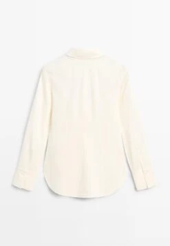 Massimo Dutti FLUID FITTED GARMENT - Button-down Blouse - White -Massimo Dutti Shop 0de093d318ee4180b4bb5290a30dabcc