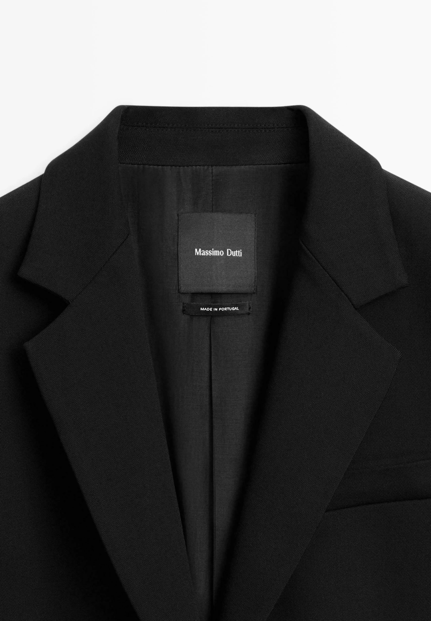 Massimo Dutti TWO-BUTTON CREPE FINISH - Blazer - Black 9 Massimo Dutti TWO-BUTTON CREPE FINISH - Blazer - Black - Image 7