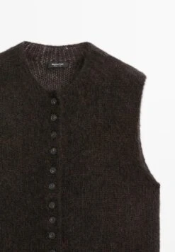 Massimo Dutti SLEEVELESS CREW NECK WITH BUTTONS - Waistcoat - Mottled Dark Brown 15 Massimo Dutti SLEEVELESS CREW NECK WITH BUTTONS - Waistcoat - Mottled Dark Brown -Massimo Dutti Shop 0e0715754c3f40dcaa6350e9db5d06ba