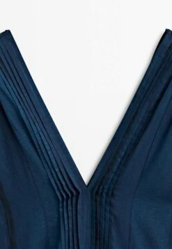 Massimo Dutti Printed With Pintuck Details - Day Dress - Dark Blue -Massimo Dutti Shop 0e169e776f504208a6a062648da50f44