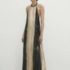 Massimo Dutti Traces Printed - Maxi Dress - Green -Massimo Dutti Shop 0e2f3dfdae0843f8bb90c1d7f47f090e