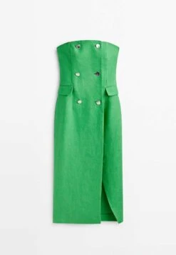 Massimo Dutti Studio-Strapless Midi - Shift Dress -Massimo Dutti Shop 0e4f2f05a6d444a6987b958be26dba7a