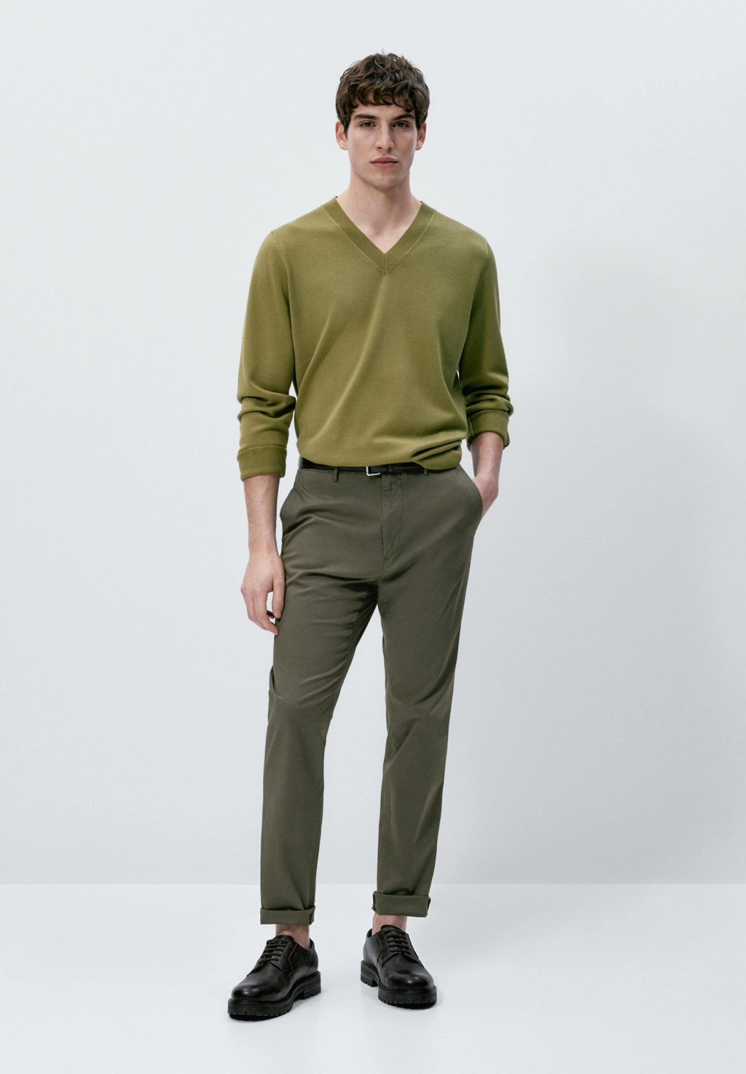 Massimo Dutti Blend- Chinos - Khaki 4 Massimo Dutti Blend- Chinos - Khaki - Image 2
