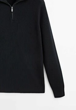 Massimo Dutti Textured Mock Neck With Zip - Jumper - Black 19 Massimo Dutti Textured Mock Neck With Zip - Jumper - Black -Massimo Dutti Shop 0e8e2dcc45be4f2a9c95cdf79c0c05c1