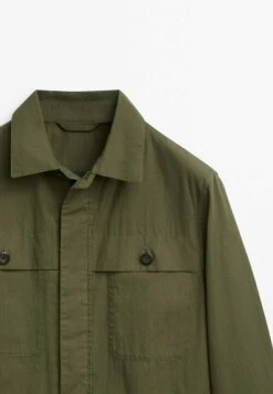 Massimo Dutti With Pockets- Summer Jacket - Khaki -Massimo Dutti Shop 0ea175f95caf484595826077ad3f704c