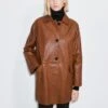 Massimo Dutti LONG - Leather Jacket - Brown -Massimo Dutti Shop 0ea998f032124d6f92fc5b4d3a338716