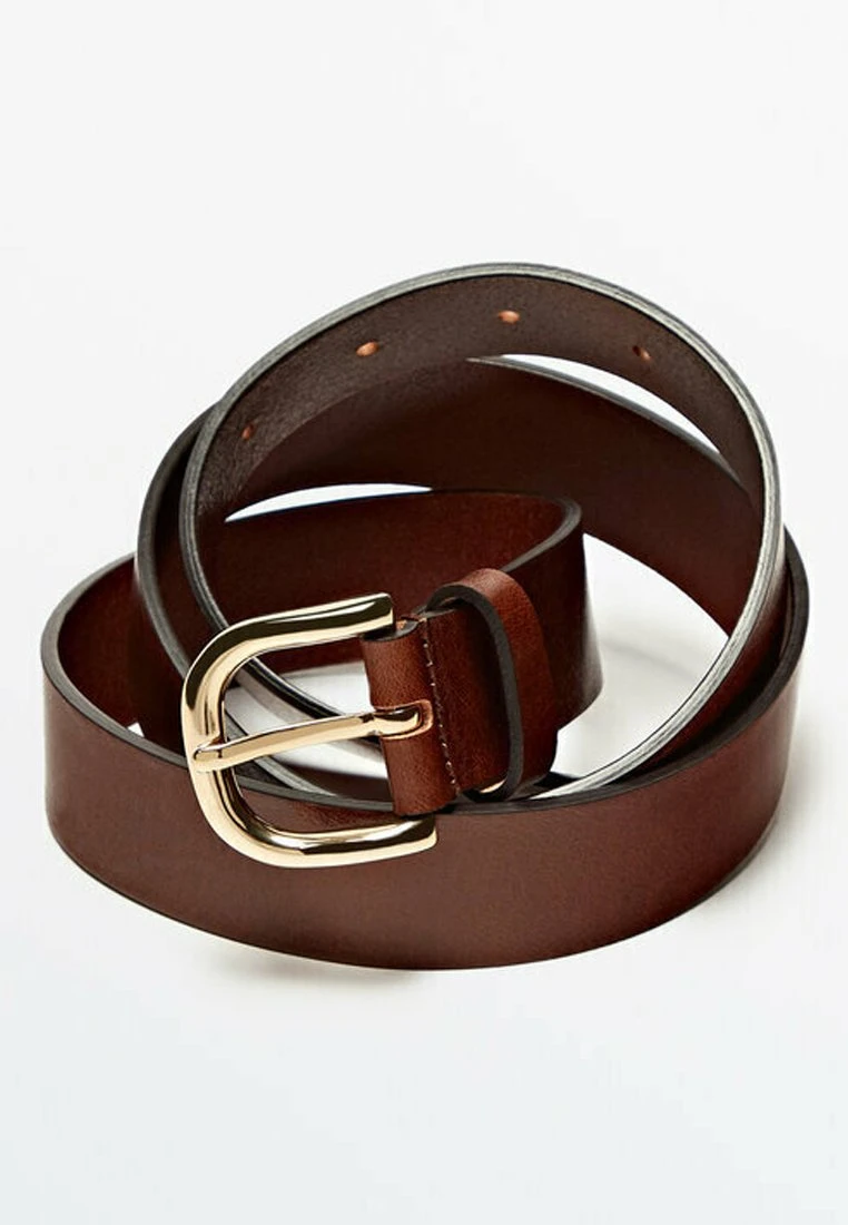 Massimo Dutti With Gold-Toned Buckle - Belt - Brown 5 Massimo Dutti With Gold-Toned Buckle - Belt - Brown - Image 3