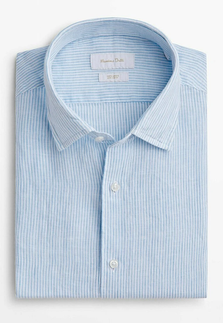 Massimo Dutti Micro-Stripe - Shirt - Light Blue 11 Massimo Dutti Micro-Stripe - Shirt - Light Blue - Image 9