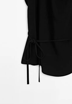 Massimo Dutti CREPE COWL NECK - Top - Black -Massimo Dutti Shop 0eecd9e6f8774941bd351d502c4b11f3