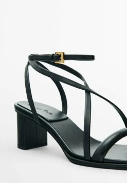 Massimo Dutti Strappy Block Heel- Sandals - Black -Massimo Dutti Shop 0f045f7413e747ad81401e6c85d33b3b