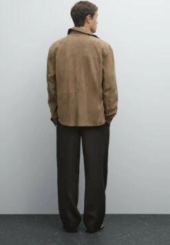 Massimo Dutti OVERSHIRT - Leather Jacket - Sand -Massimo Dutti Shop 0f1e36c19ecd4656a919cb56df9d6519