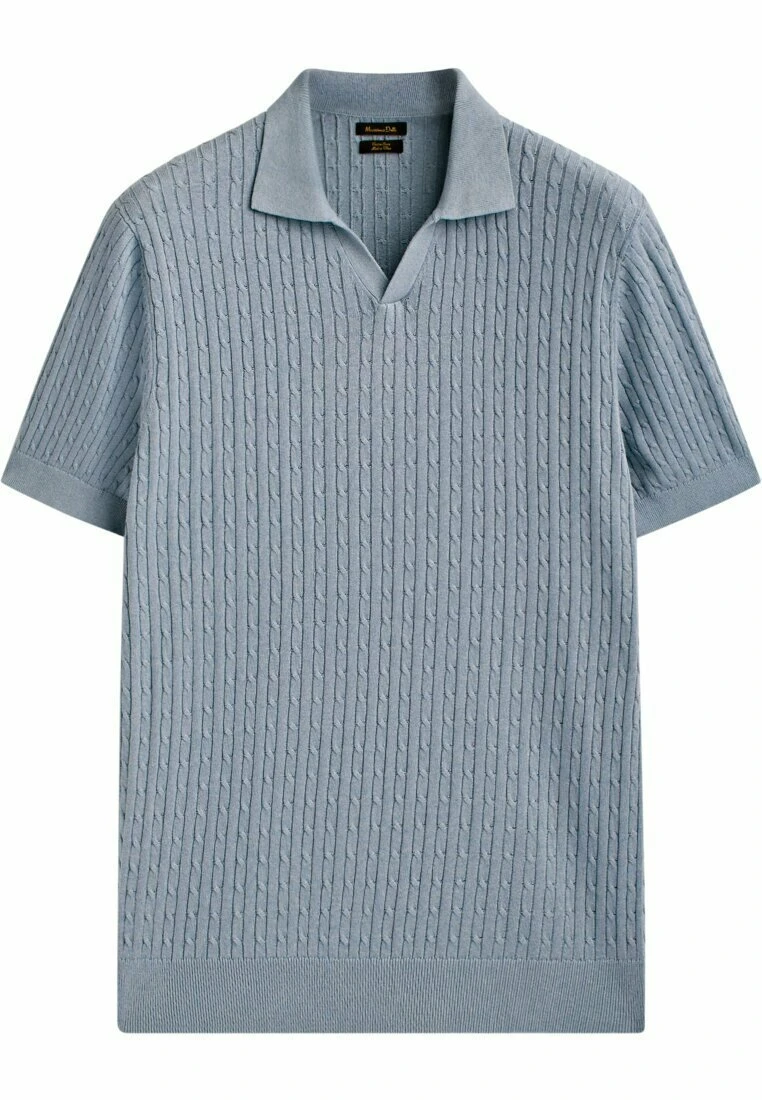 Massimo Dutti Polo Shirt - Blue 7 Massimo Dutti Polo Shirt - Blue - Image 5
