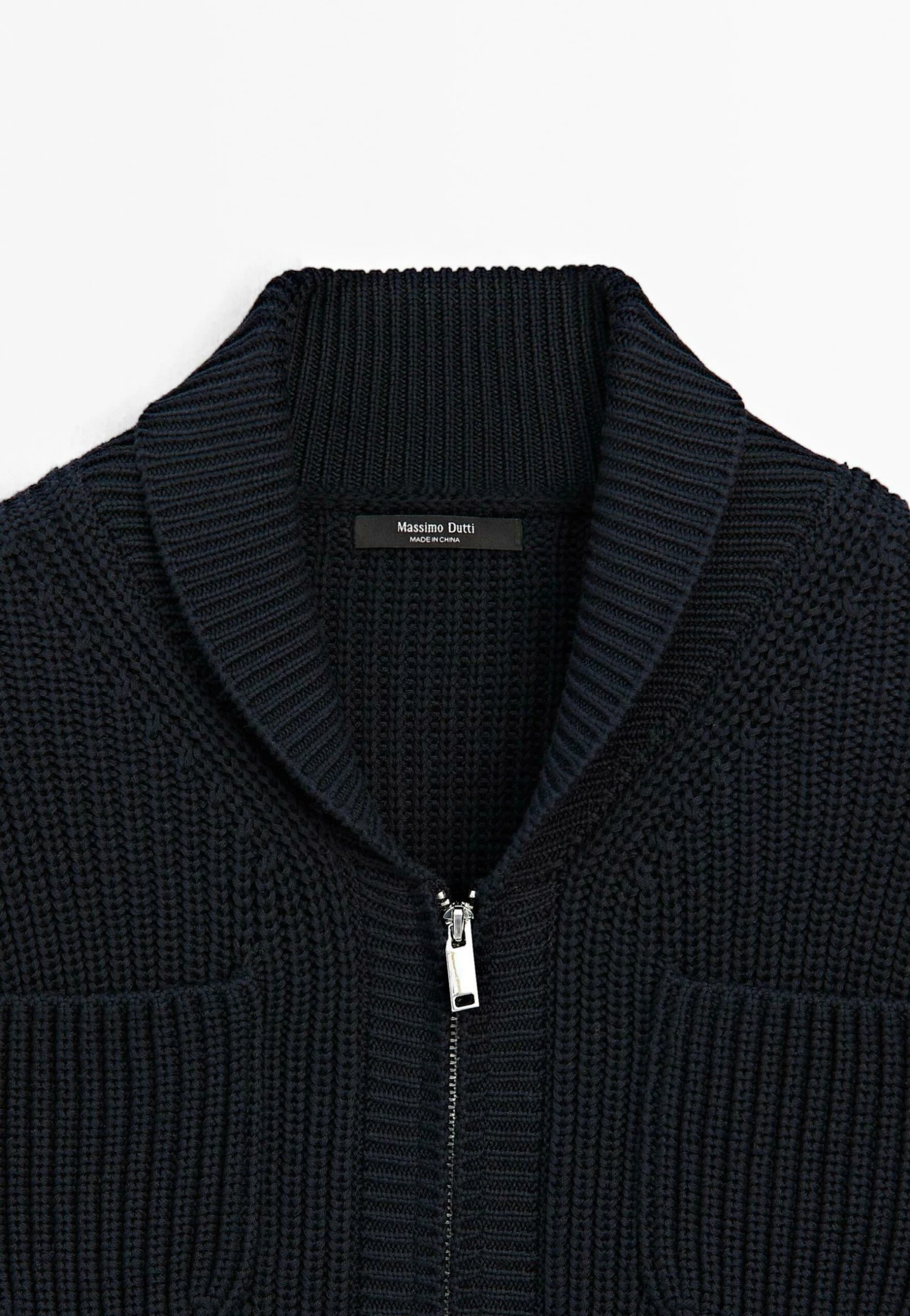 Massimo Dutti ZIP-UP HIGH COLLAR - Cardigan - Dark Blue 12 Massimo Dutti ZIP-UP HIGH COLLAR - Cardigan - Dark Blue - Image 10
