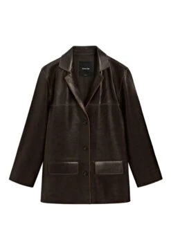 Massimo Dutti Leather Jacket - Dark Brown -Massimo Dutti Shop 0f3feaa58c2a4cbe8b5c4440fa184f2f